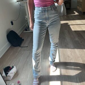 Abercrombie and Fitch curve love 90s ultra high-rise straight jeans